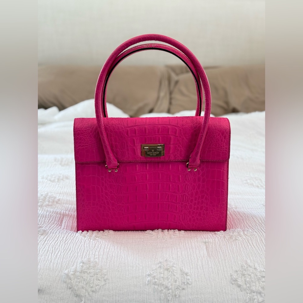 KATE SPADE NEW YORK AUTH $450 Women's Pink Leather Orchard Valley Sinclair Bag